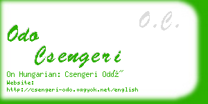 odo csengeri business card